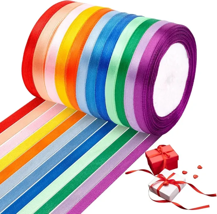 0.5 INCH satin Ribbon(15 to 20 yards) & 1 INCH WIDE RIBBON (17 plus ...