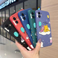 JIUMOO for OPPO A95 4G Case Fashion Tide Cartoon Cute Winnie The Pooh Aesthetic Thin New Design Phone Case Side Square Edge Protection Softcase Pattern Silicone Casing Cover Shockproof Cases. 