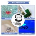 2 Pieces Jewelers Loupe 30X 60X 90X Jewelers Eye Loupe Magnifier. 