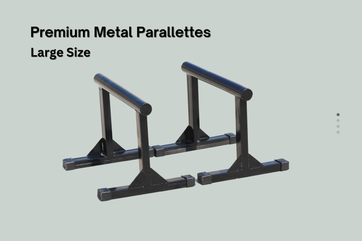 Heavy-Duty Metal Parallettes for Calisthenics & Strength Training –Push Ups Stands -- Push-Up Bars for Dips, Handstands, L-Sits & Home Workouts | Non-Slip Base | Perfect for Gym & Fitness Enthusiasts"