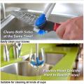 Multi-function Double-end Cleaning Brush-The Two-Sided Folded kitchen Glass Utensils cleaning tool. 
