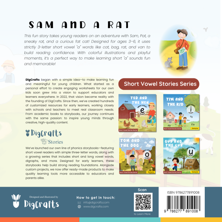 Storybook:%20Sam%20and%20the%20Rat%20%20(short%20vowel%20'a')%20-%20Budget-Friendly%20Misprint%20Stock%20-%20Image%206