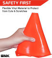 6 inch Multipurpose Training Cones Football Basketball, Soft & Durable Traffic Cone for Safety, Agility, Soccer, Football & Other Activities, 6 Inch Sport Football Training Maker Bucket Traffic Cone Triangular Marker Obstacle Training Cone. 
