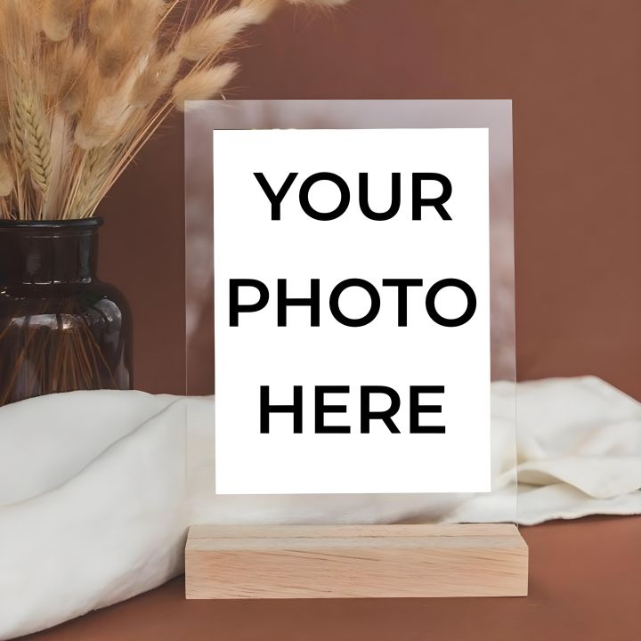 Customized Acrylic Photo Frame – Personalized Picture Frame for Wall, Side Table & Home Decor