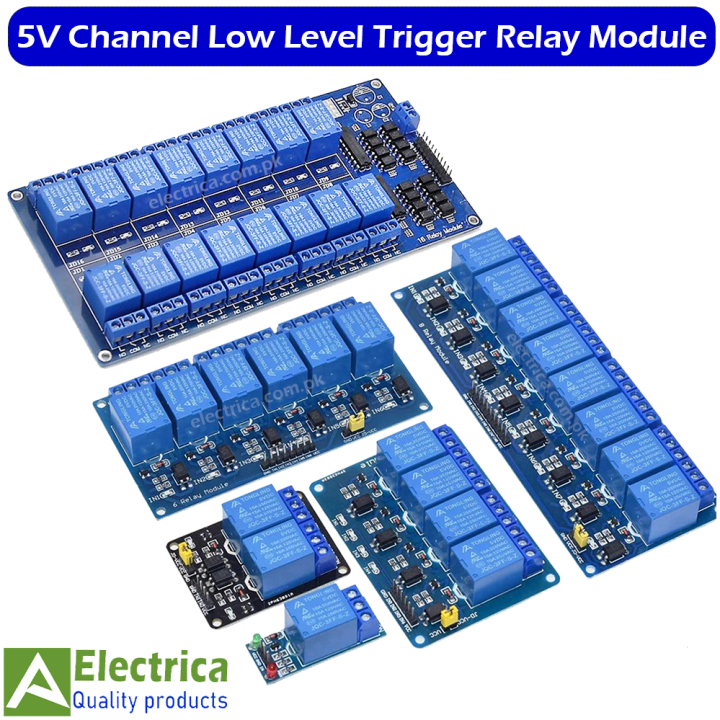Low Level Trigger Relay Module,5v 1/2/4/6/8/16 Channels,With Optocoupler Relay Output,Home Intelligent Control Module by Electrica
