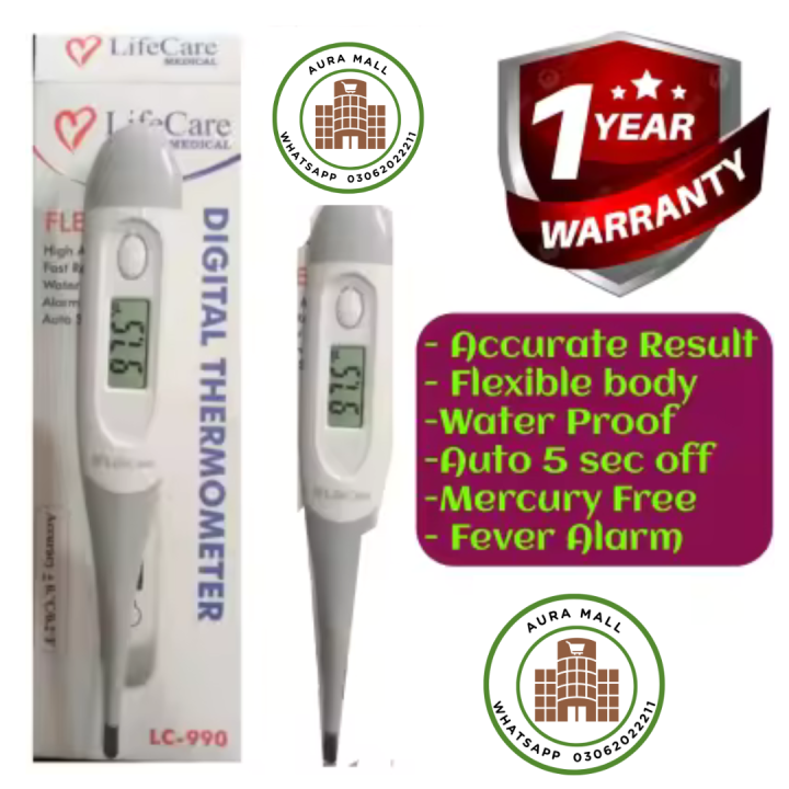 Digital thermometer, Accurate Temperature Measurement, Medical Fever Thermometer, Fast-Reading Waterproof thermometer, Flexible Tip Thermometer, quick reading thermometer, temperature sensor device, fever sensor meter, sterile and portable thermometer