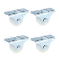 4pcs 1 Inch Drawer Wheel Plastic Directional Caster Guide Furniture Small Pulley. 