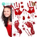 Peel Stick Car Decal Spooky Halloween Window Stickers Easy to Apply Handprint Footprint Design for Car Home Decor Perfect for Halloween Party Unique Scary Car Sticker. 