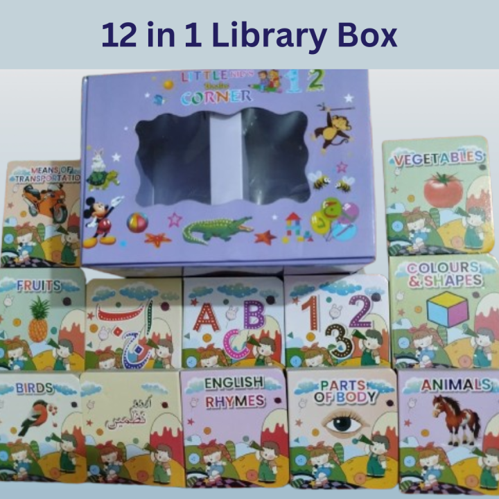 12 in 1 Little Learning Library Books for Montessori First Preschool Baby Early Learning Books for Kids