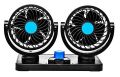 Universal Portable Dashboard Fan 12 Volt DC 2 Speed 360 Dual Head Fan. 