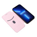 lthmy for Samsung Galaxy S10 Plus Carbon Fiber Magnetic Closure with Card Slot Flip Case Cover. 