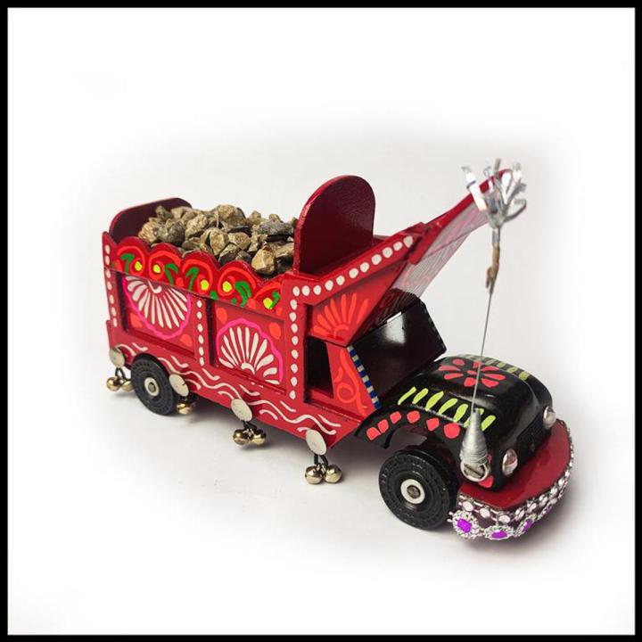 Truck Art Truck/Truck Art Bajry Truck/Pakistani Hand painted Truck/Home Decor/Painted in Multicolor Truck /Miniature Model/Size: 18 x 8 x 12 cm