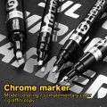 Electroplating Mirror Silver Marker Paint Pen Chrome-plated Metal Waterproof Tire Ceramic Touch-up Paint Pens 1mm/3mm Nib 1Pcs. 