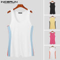 INCERUN Mens Sleeveless Leotard Gym Sport Jumpsuits Bodysuit Training Underwear Shorts ( ). 