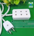 DreamsMart AC 250V/10A Extension board with 9 Feet pure 40/76 copper wire 3 sockets extension Board power 3-Ways Electric Power Supply. 