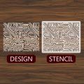 Electric Circuit Reusable Stencil Airbrush Painting Wall Art DIY Home Decor Scrap booking Album Crafts. 