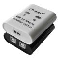 IT-Well USB Printer Sharing Device, 2 in 1 Out Printer Sharing Device, 2-Port Manual Kvm Switching Splitter Hub Converter White. 