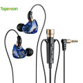 Topewon 3.5MM Jack Wired Headphones In-Ear Earphone Sport Earbud Portable Earpluds with Noise-cancelling Dynamic HD Mic For Live Singing Recording. 
