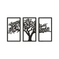 3D Wooden Tree Wall Art Decor 3 Pieces Black High Quality Gift Ideas Modern Nature Home Office Décor I Wall art I Wall art I Wall art for room decoration I Wall art for room I Wall art for bedroom. 