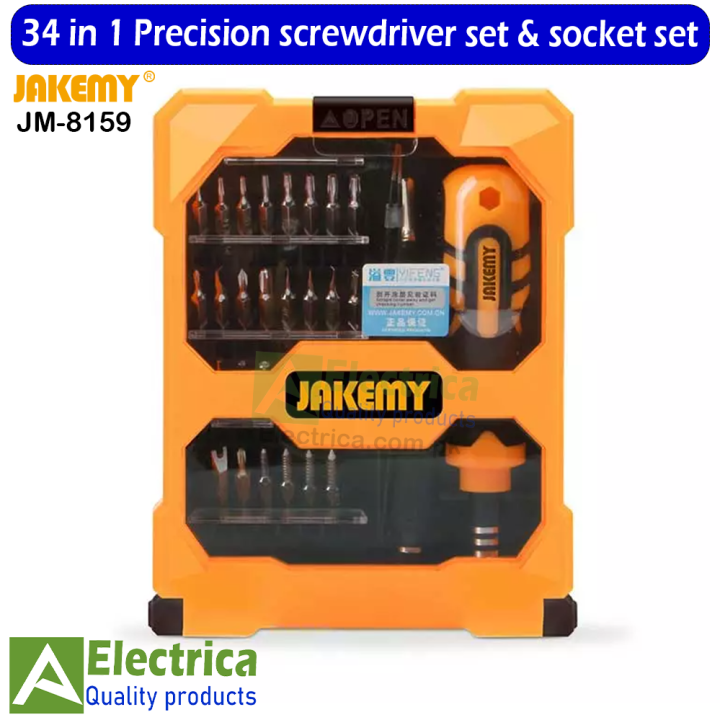 JM-8159 34 in 1 Screwdriver Ratchet Hand-tools JAKEMY JM-8159 Precision 34 in 1 Disassemble Screwdriver Set maintenance Tools by Electrica