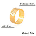 Skyrim Soviet Logo Hammer Sickle Ring Stainless Steel Opening Adjustable Vintage Jewelry Party Gift for Men and Women. 