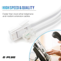 10m Long BT Telephone Cable to RJ11 ADSL Modem Male – 2 Wires 6P2C White Extension Lead for Landline, Modem, Fax, Dial-up, Sky by G-PLUG. 