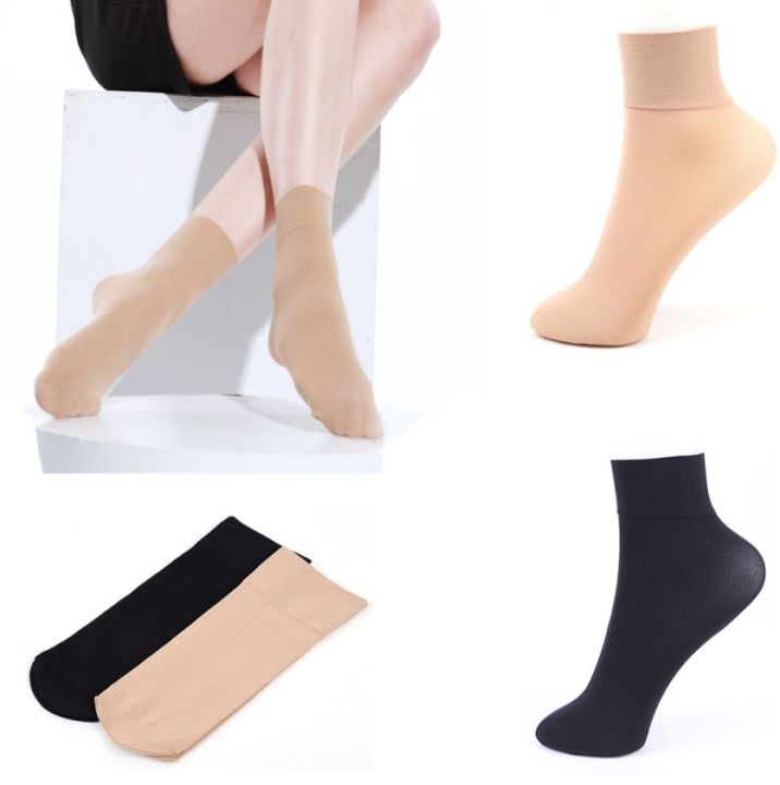 Pack Of 3 & 6 Pairs Transparent Short Nylon Summer Socks For Women