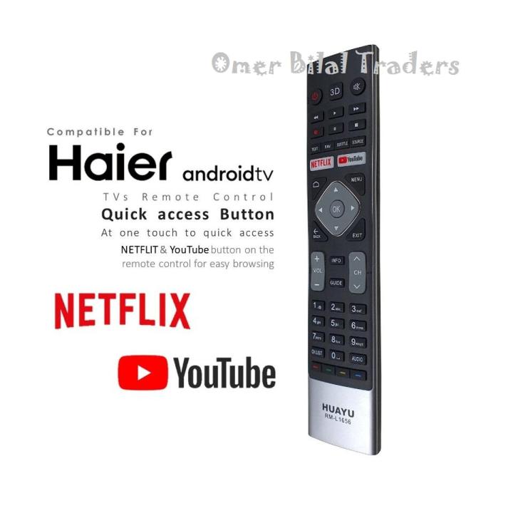 HAIER Smart LED TV Remote control With Netflex & Youtub Button