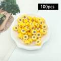 100x Polymer Clay Beads DIY Material for Hairpins Necklace Jewelry Making. 