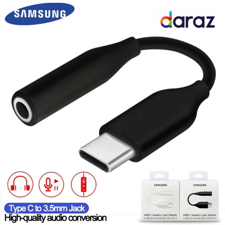 SAMSUNG Type C to 3.5mm Jack Headphone Adapter Converter Mic & Call Cable AUX Earphone For Oneplus google Galaxy S10 Note 10 A90 A80 A60 A8S