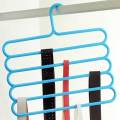 Techmanistan Random Color - 5 Layers Plastic Hanger, Wardrobe Space Saving, Multifunctional Hanger. 