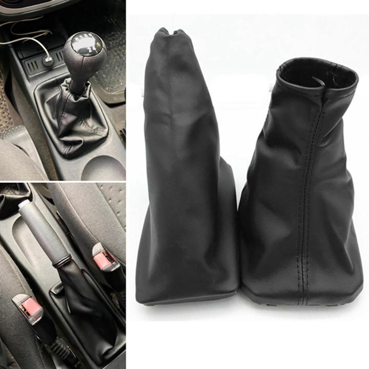 Car Shift Boot Shift Dust Cover Leather Gear Shift Cover with Handbrake Boot for OPEL CORSA C TIGRA B COMBO C 1