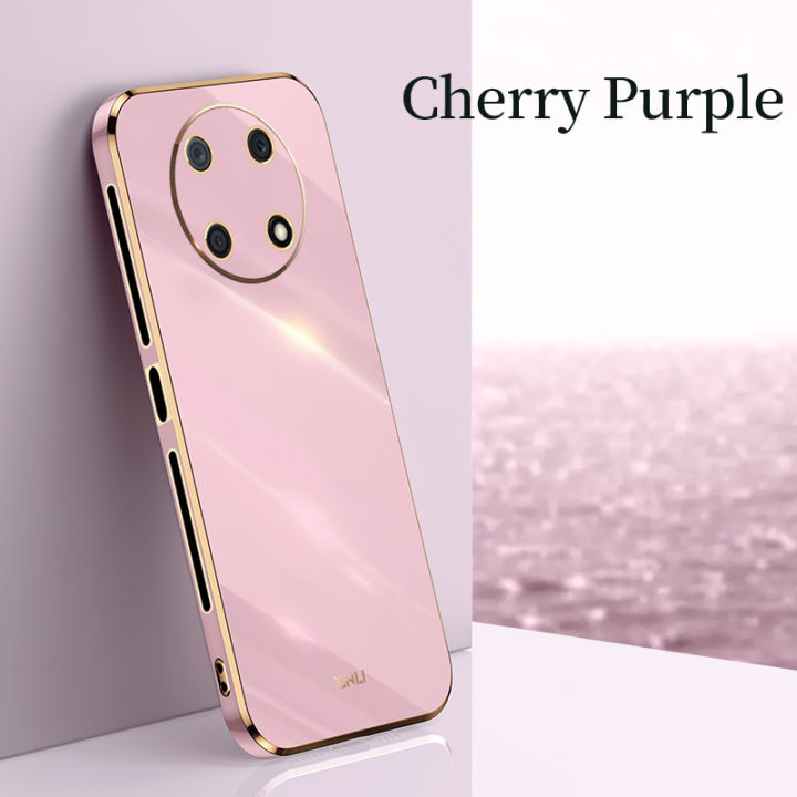 COROGI for Huawei Nova Y90 Back Cover Luxury 6D Plating Soft Case Camera Lens Protection Square Frame Silicone Glossy Shockproof Mobile Phone Cases