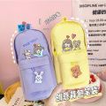 【Happier】 Mini Pastel Color Backpack Pencil Case Bag Capacity Stationery Pens Organizer Pen Case (Random). 