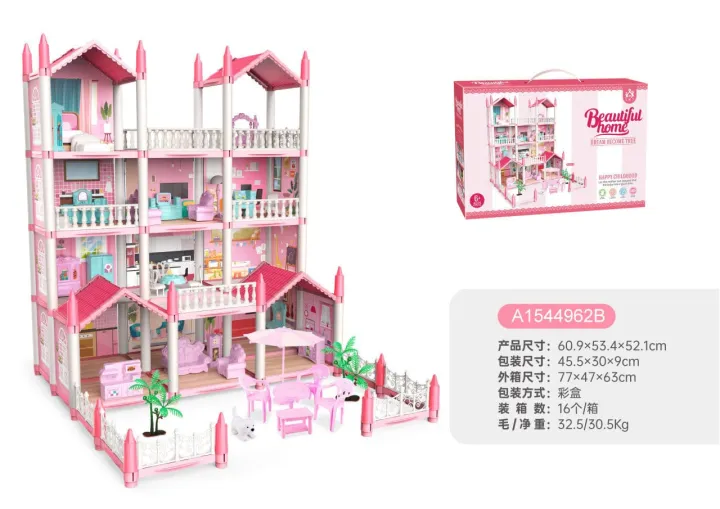 4--Storey%20Big%20Doll%20House%20Villa%20with%20FREE%20Lights%20Children's%20Family%20DIY%20Accessories%20Assembly%20Dream%20Castle%20Toy%20Girl%20Gift%20-%20Image%209