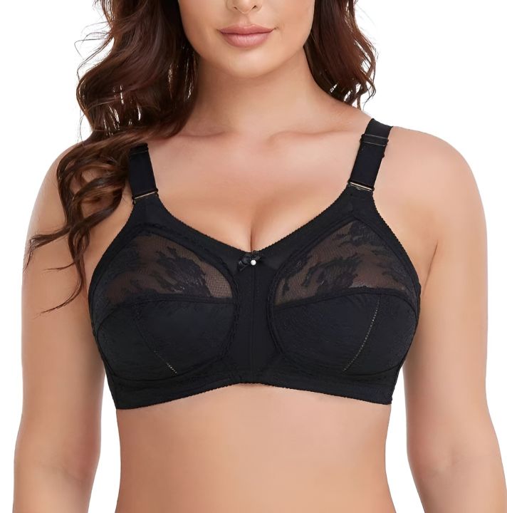 Half Cup Black Cotton Bralette Women's All-match Half-cup