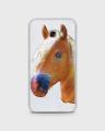Samsung A730, A7 2017 Cover in Hybrid Soft Case cover Tpu Horse Face - 1cover2220. 