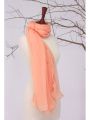 Light Peach Chiffon Dupatta For Girls/Ladies- Chiffon UnStitched Dupatta 2.5 Meter Color Premium Chiffon  Quality Durable Fabric Reasonable Stylish Look Dupatta. 