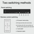 FJGEAR 4K HDMI Multi Viewer Switch 4x1, Quad Seamless HDMI Switcher, 4 in 1 Out with Loop Split Screen, 5 Display Modes, Support 4K@30Hz, with IR Remote, for Security Cameras, Monitors, Gaming Consoles. 