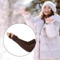 Long Fingerless Gloves Elbow Long Fingerless Thumb Hole Gloves Knitted Fingerless Gloves Thumb Hole Gloves For Women And Men. 
