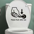 SmileArt Toilet Seat Decals Quotes Warning Slogan Stickers Removable Waterproof Toilet Seat Stickers for Bathroom WC Toilet Restroom Decors (Please Flush After use). 