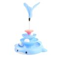 Cat Swivel Toy Ball Self Interesting Dolphin Design With Feathers Pet Stick Funny Auto Combination Supplies. 
