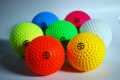 Pack of 6 Polyurethane Dimple Tape Ball Street Cricket Ball. 