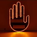Finger Gesture Light with Remote Finger Light LED Car Back Window Sign Hand Funny Car Truck. 