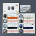Fendior Couple Smart Watches Set with Wireless Charger and Gift Box. 
