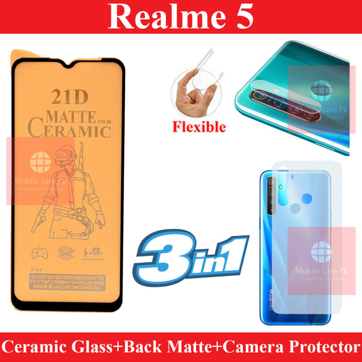 Tempered Glass Realme 5i Camera Protection Cover Realme Ceramic