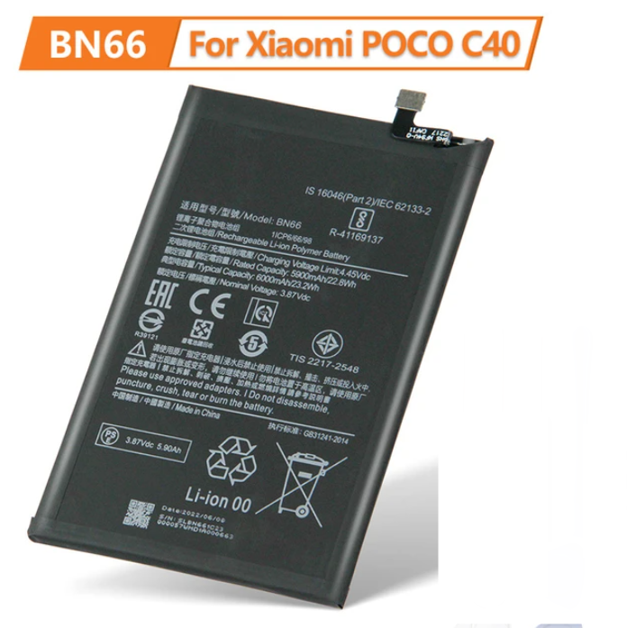 Xiaomi%20Poco%20C40%20Battery%20Replacement%20BN66%20Battery%20with%206000mAh%20_%20Black%20-%20Image%202
