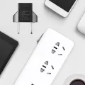 Adapter Plugs Charger Universal EU 2 Flat Pin To 2 Round Pin Power Plug. 