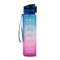 3pcs | 2pcs 1pcs PMotivational Water Bottle With Straw, Bottle & Straw Cleaner, Gradient Color Drinking Water Bottle For Girls And Female Gym With Handle, Portable Water Bottle For School, Fitness, Outdoor Sports, BPA Free Grade Plastic Travel. 