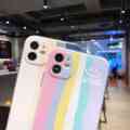Sroof For OPPO R17 F19 F17 F11 K9 Pro A93 A72 A57 A55 5G A83 A77 A71 A59 A54 A53 A52 A39 A37 A36 A17 A16K A16 A15 A11 A9 A8 A7 A5 A3 A1K INS Smile Rainbow Stripe Tide For Girls Shockroof Silicone All-Inclusive Protective Cover. 
